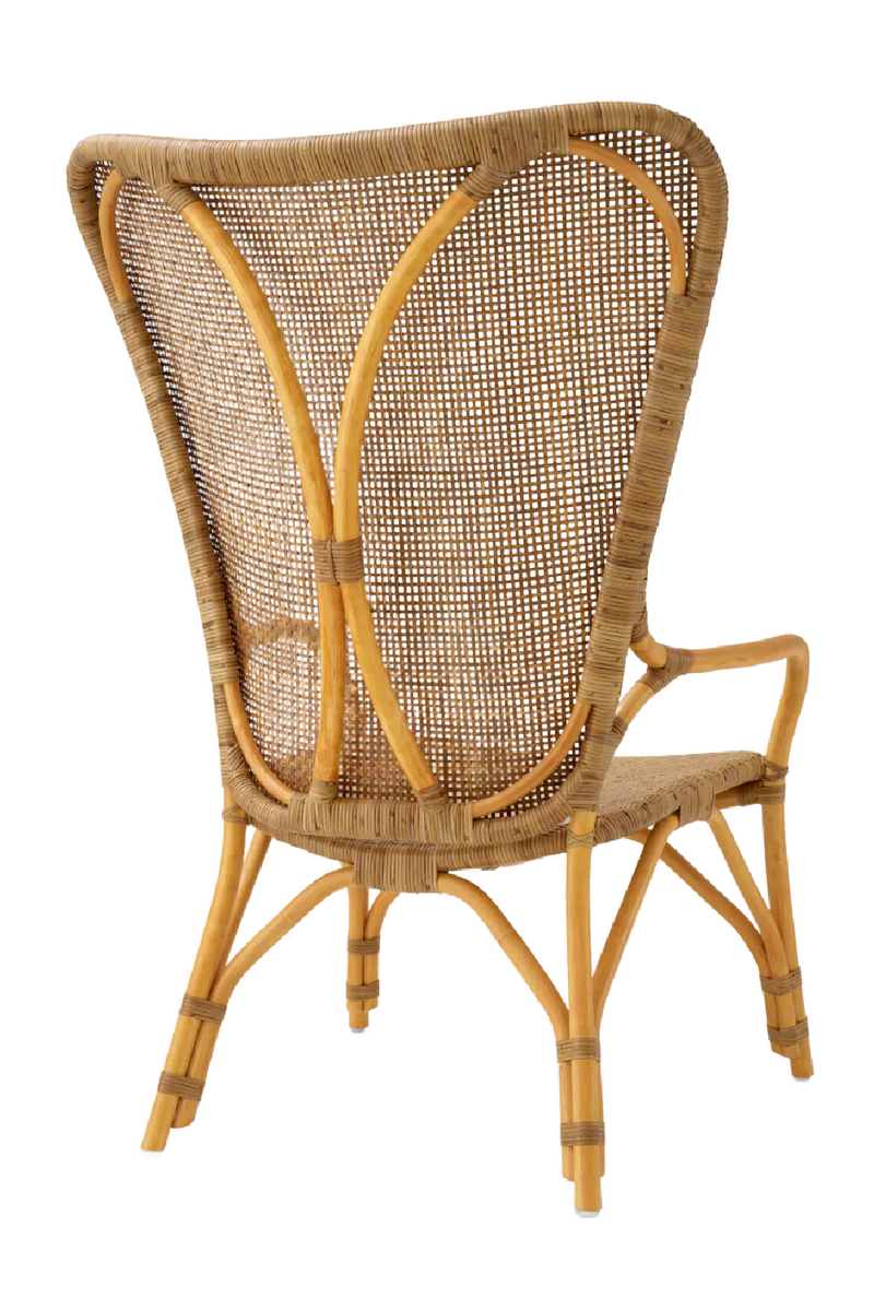 Fauteuil lounge dossier haut en rotin | Eichholtz Colony | OROA.fr