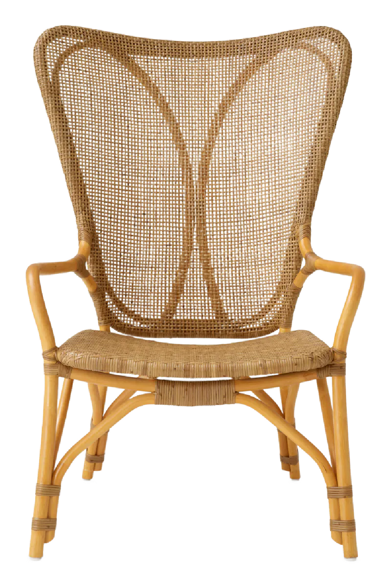Fauteuil lounge dossier haut en rotin | Eichholtz Colony | OROA.fr