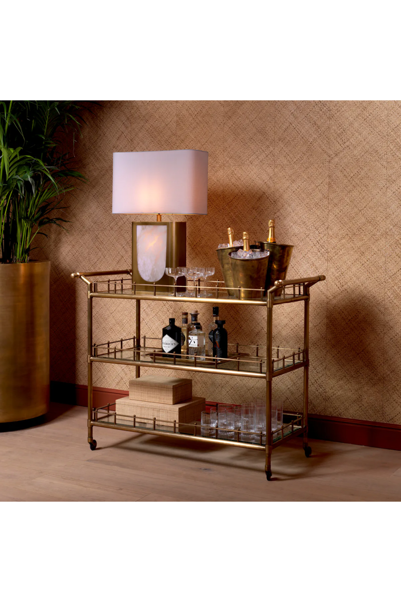 Chariot en laiton vintage L | Eichholtz Scarlett | OROA.fr