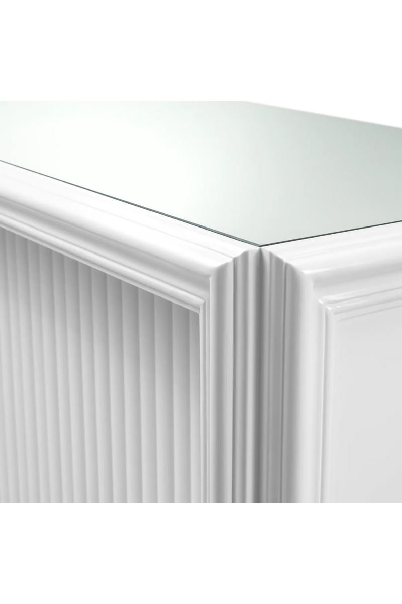 Buffet bar blanc a rainures | Eichholtz Roland | OROA.fr