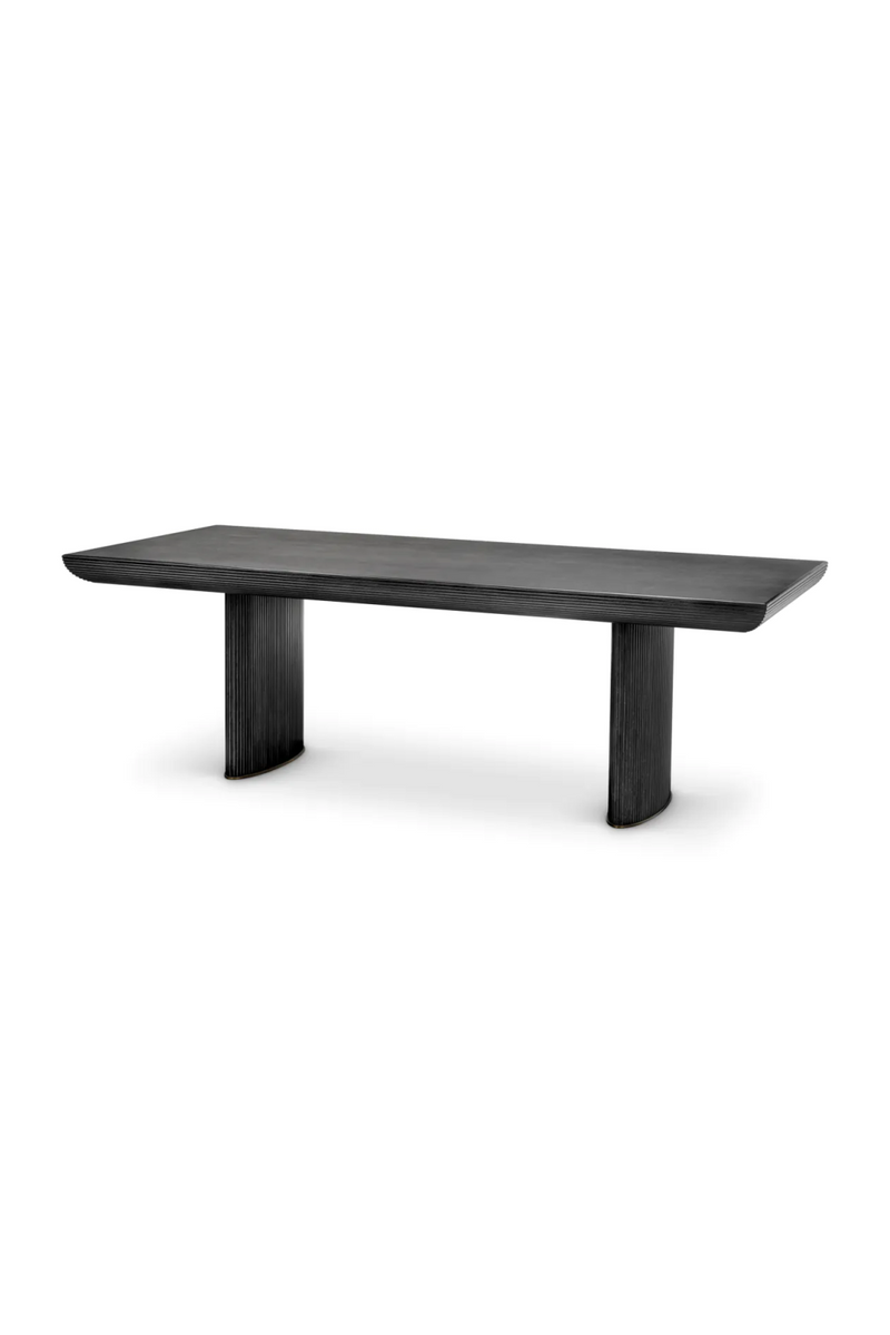 Table de salle a manger en chene gris | Eichholtz Winston | OROA.fr