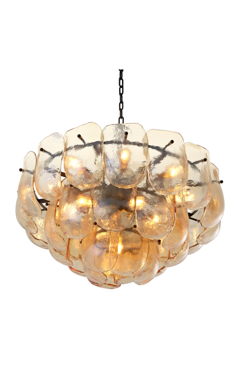 Lustre à étages en plaques de verre | Eichholtz Gustave | OROA.fr