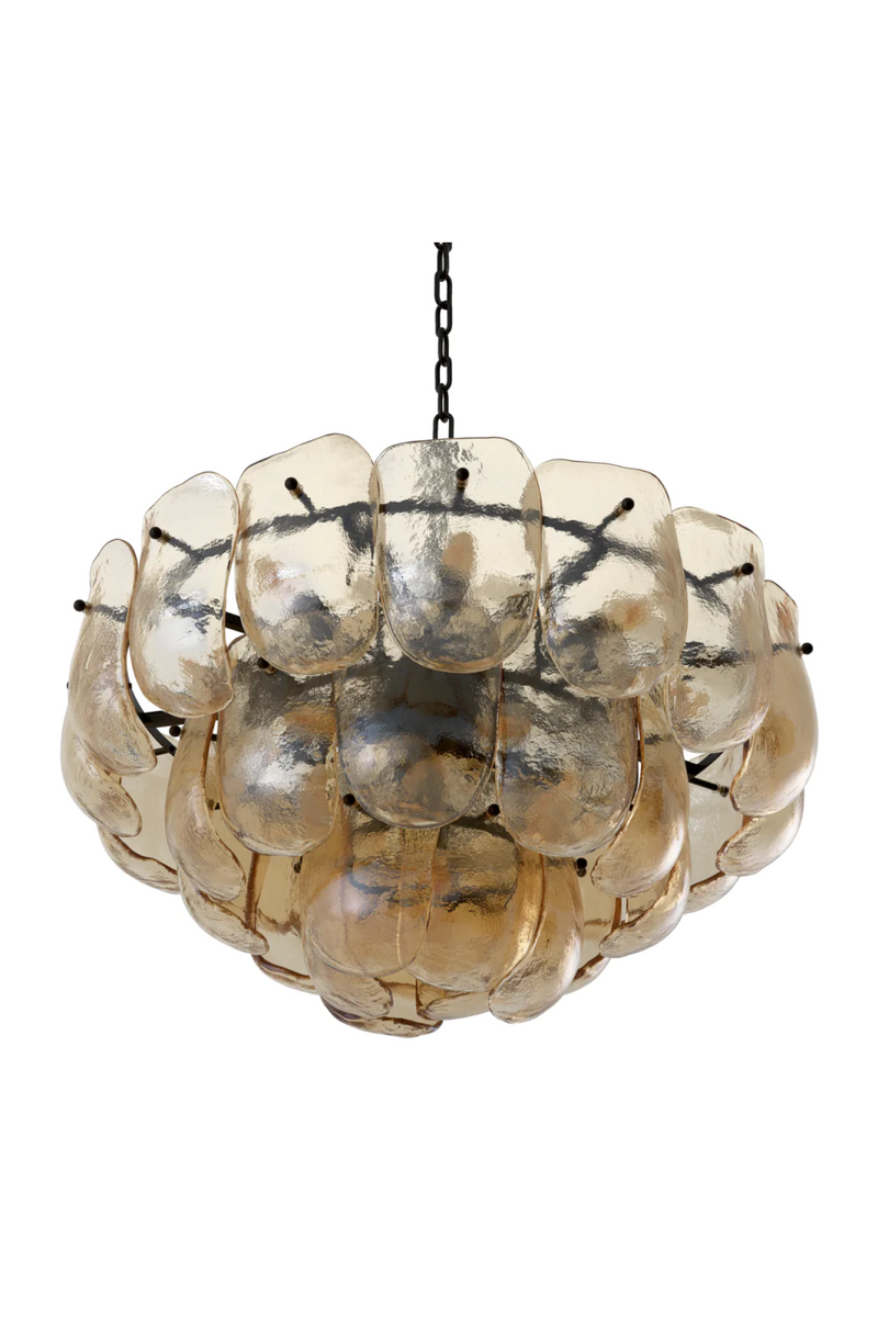 Lustre à étages en plaques de verre | Eichholtz Gustave | OROA.fr