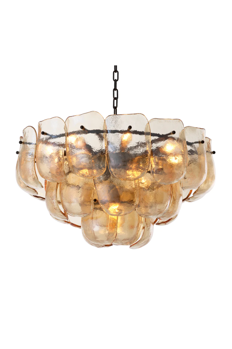 Lustre à étages en plaques de verre | Eichholtz Gustave | OROA.fr