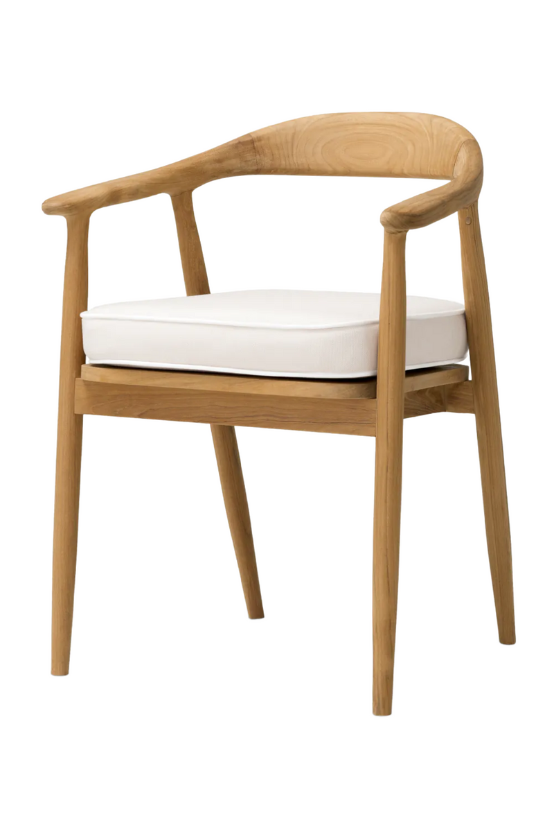 Chaise de salle à manger d'extérieur en teck naturel | Eichholtz Bealenote | OROA.fr