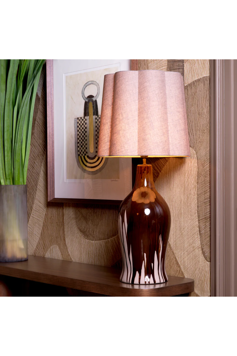Lampe de table avec base en céramique | Eichholtz Beatriz | OROA.fr