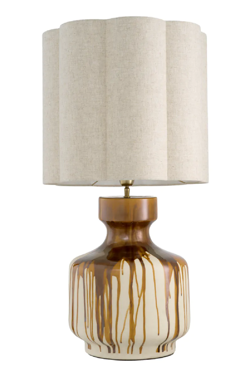 Lampe de table en céramique à effet goutte | Eichholtz Lorena | OROA.fr