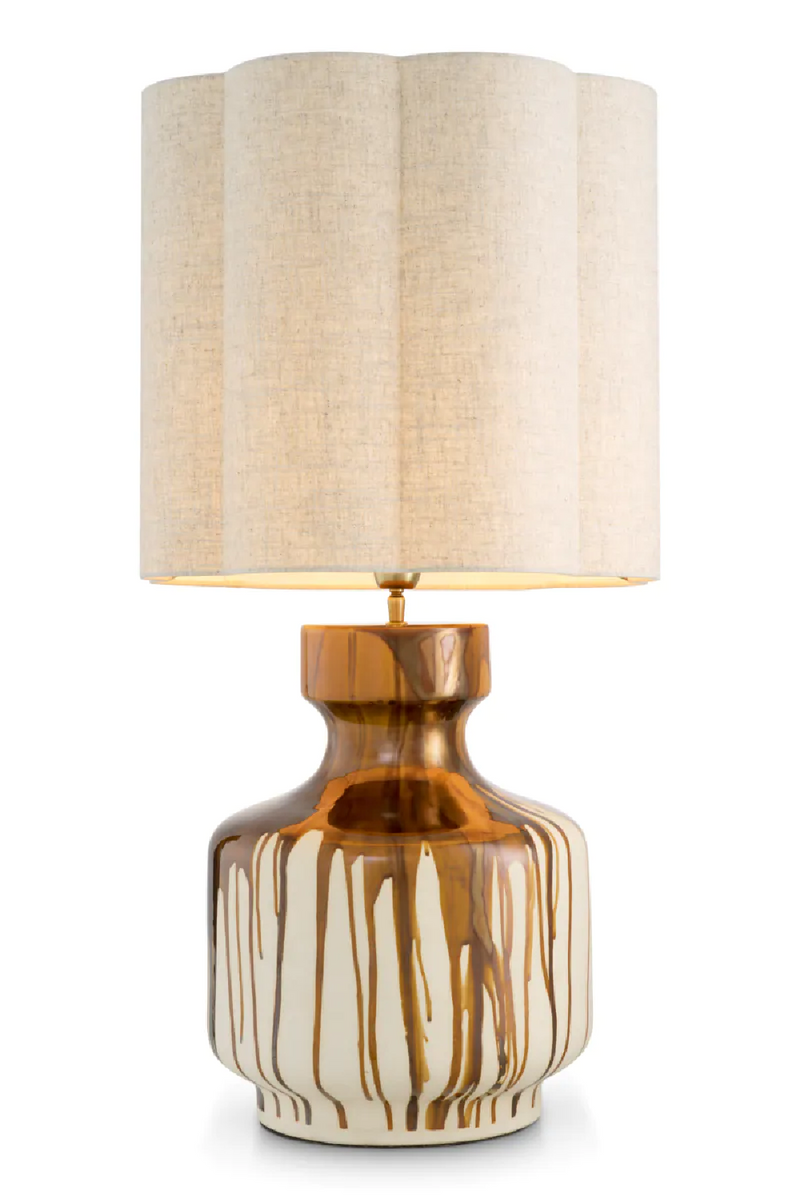 Lampe de table en céramique à effet goutte | Eichholtz Lorena | OROA.fr