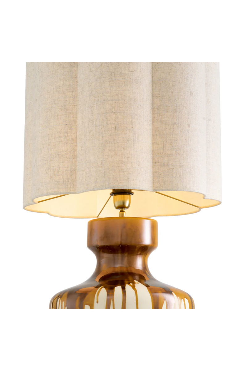 Lampe de table en céramique à effet goutte | Eichholtz Lorena | OROA.fr
