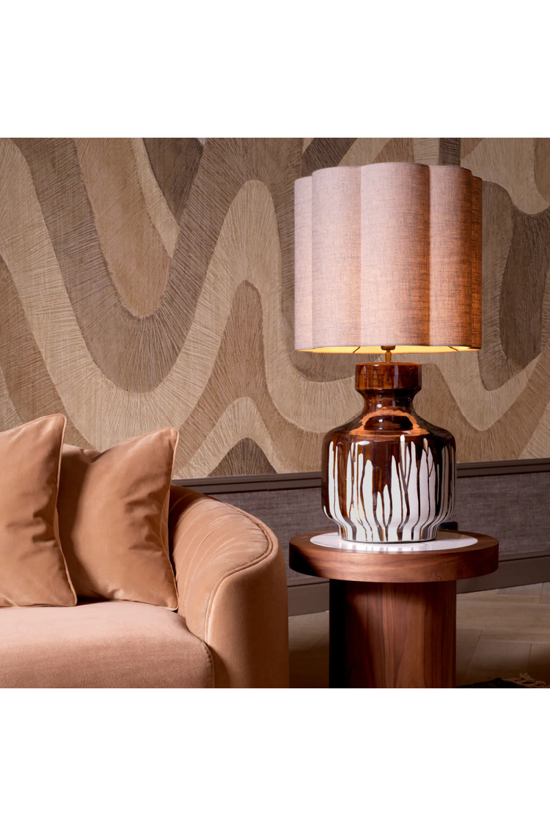 Lampe de table en céramique à effet goutte | Eichholtz Lorena | OROA.fr