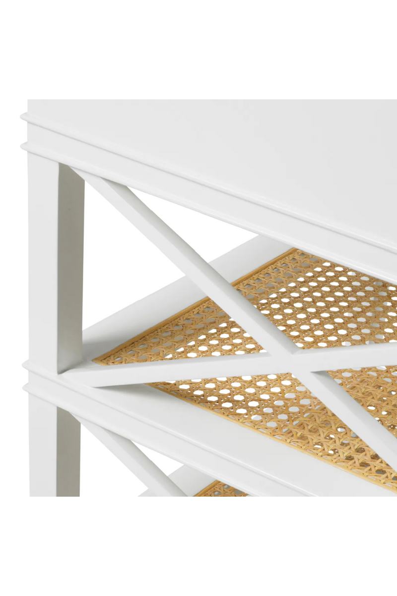 Table d'appoint blanche 1 tiroir | Eichholtz Bahamas | OROA.fr