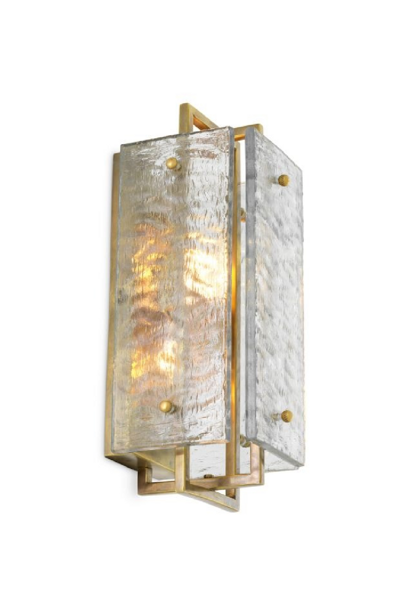 Applique Murale En Verre A Cadre En Laiton | Eichholtz Solara | OROA.fr