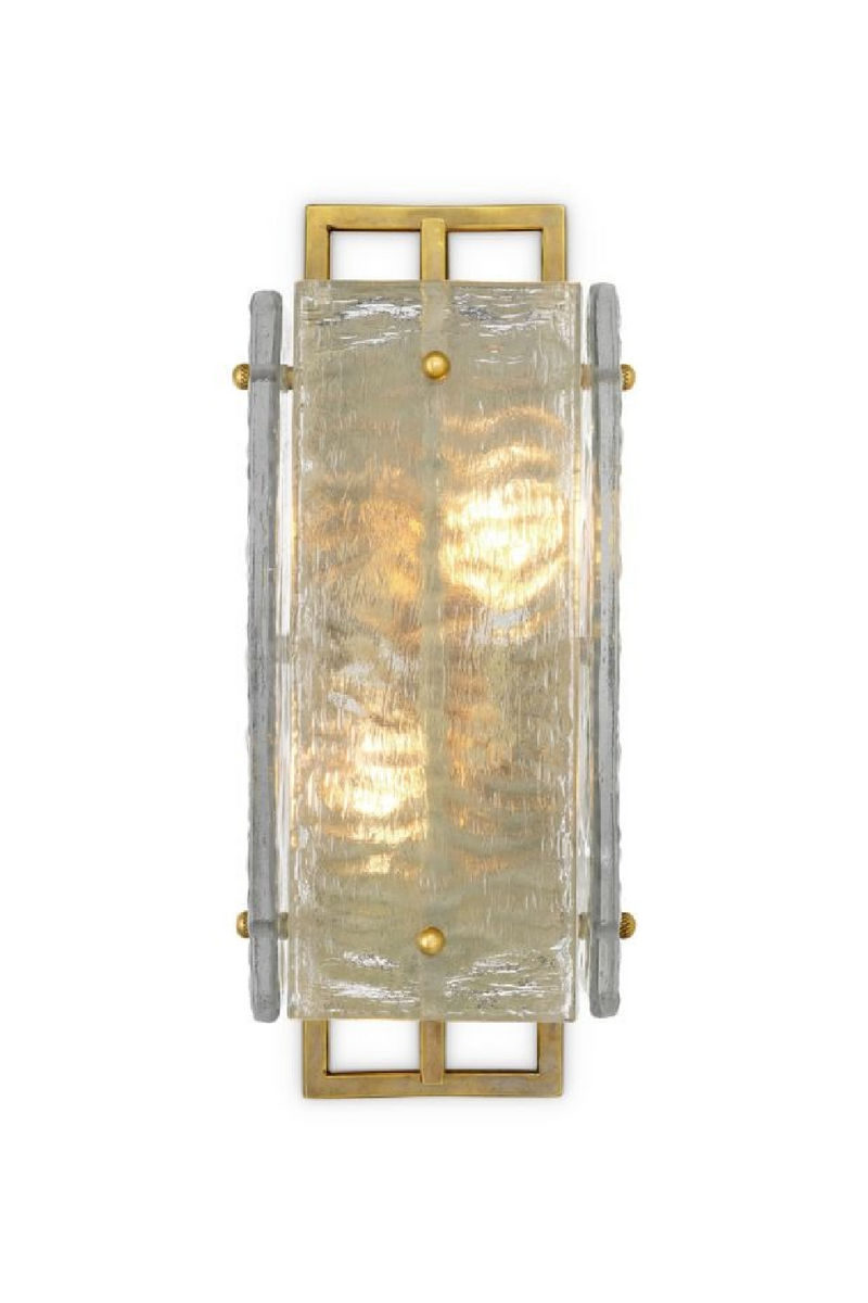 Applique Murale En Verre A Cadre En Laiton | Eichholtz Solara | OROA.fr