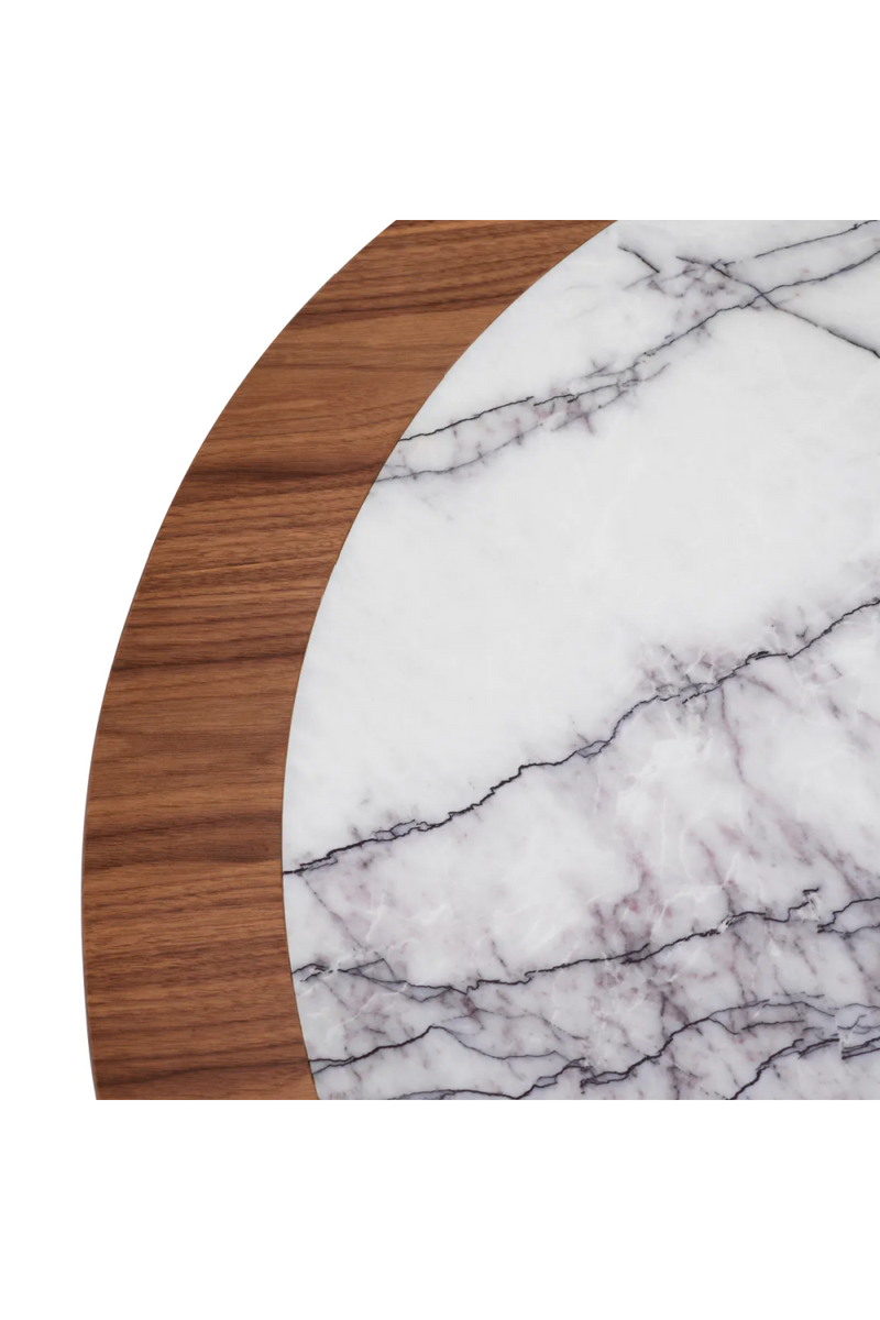 Table basse en placage de noyer et marbre | Eichholtz Presedio | OROA.fr