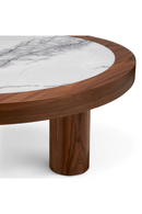 Table basse en placage de noyer et marbre | Eichholtz Presedio | OROA.fr