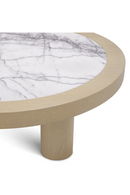 Table basse en placage de chene et marbre | Eichholtz Presedio | OROA.fr
