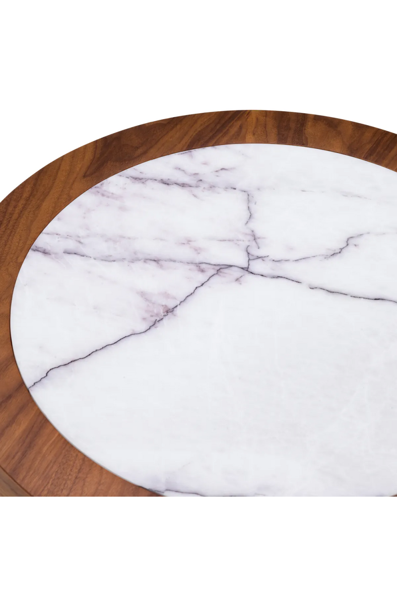 Table d'appoint ronde en marbre marron | Eichholtz Presedio | OROA.fr