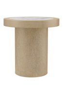 Table d'appoint ronde en marbre blanc | Eichholtz Presedio | OROA.fr