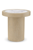 Table d'appoint ronde en marbre blanc | Eichholtz Presedio | OROA.fr