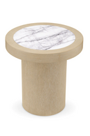 Table d'appoint ronde en marbre blanc | Eichholtz Presedio | OROA.fr