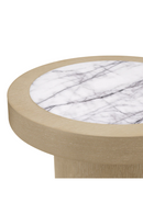 Table d'appoint ronde en marbre blanc | Eichholtz Presedio | OROA.fr