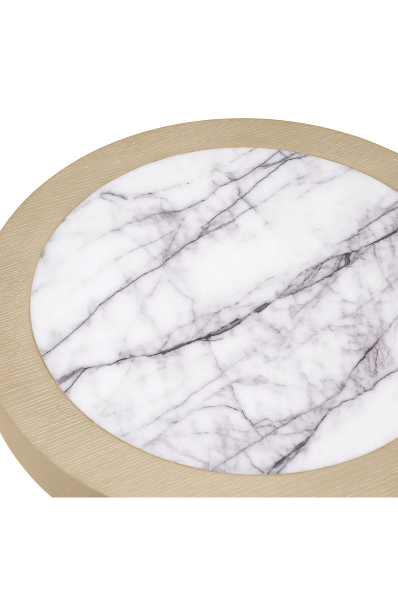 Table d'appoint ronde en marbre blanc | Eichholtz Presedio | OROA.fr