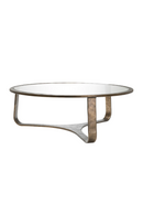 Table basse ronde en aluminium | Eichholtz Cambronne | OROA.fr