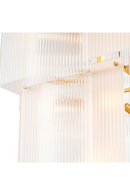 Lustre à étages en verre givré | Eichholtz Giardano | OROA.fr