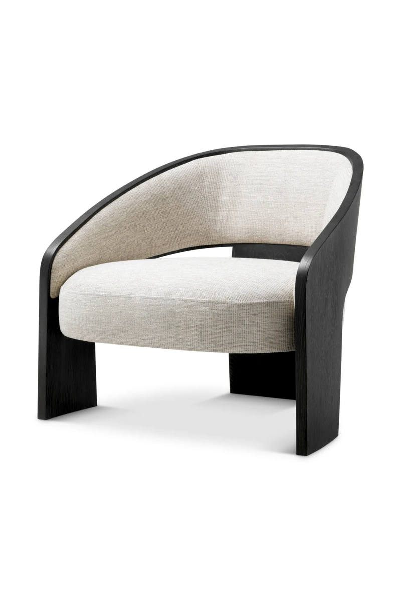 Fauteuil Lounge en Chêne Gris Foncé | Eichholtz Zephira | OROA.fr