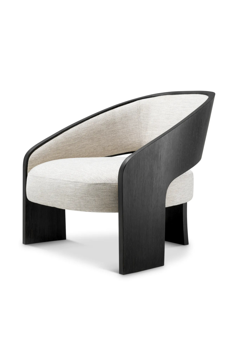 Fauteuil Lounge en Chêne Gris Foncé | Eichholtz Zephira | OROA.fr