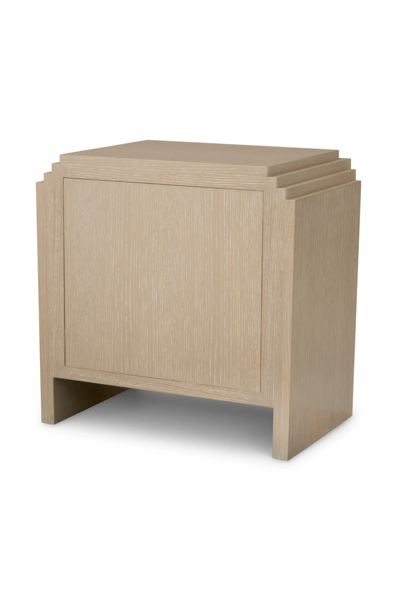 Table de chevet en chene a 1 tiroir | Eichholtz ArtDeco | OROA.fr