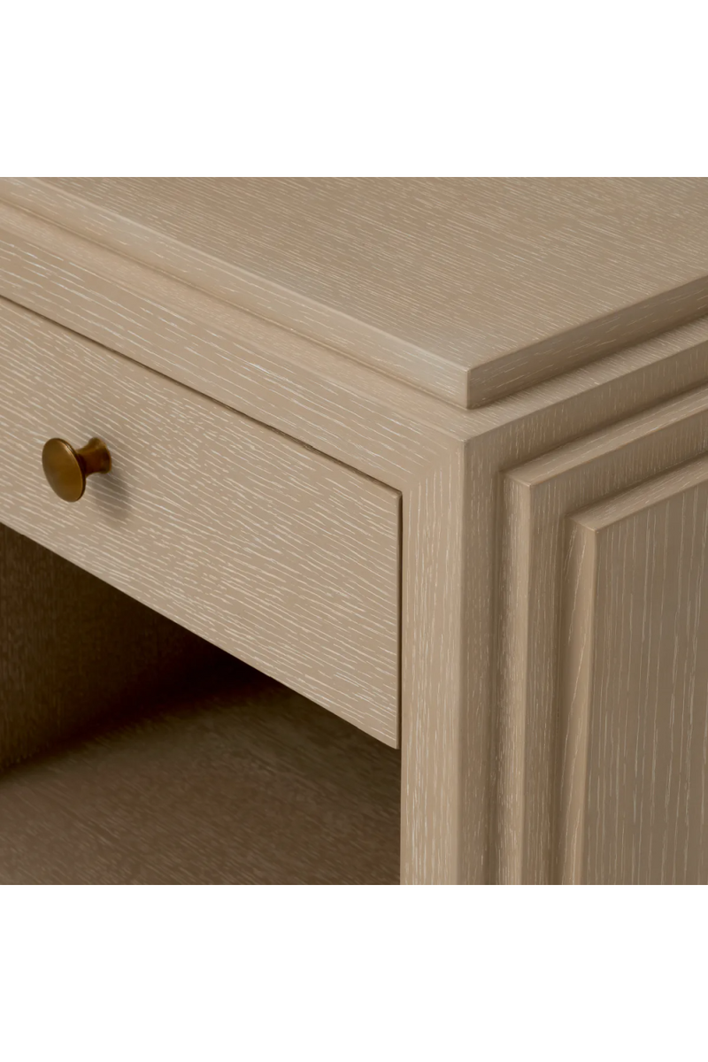 Table de chevet en chene a 1 tiroir | Eichholtz ArtDeco | OROA.fr