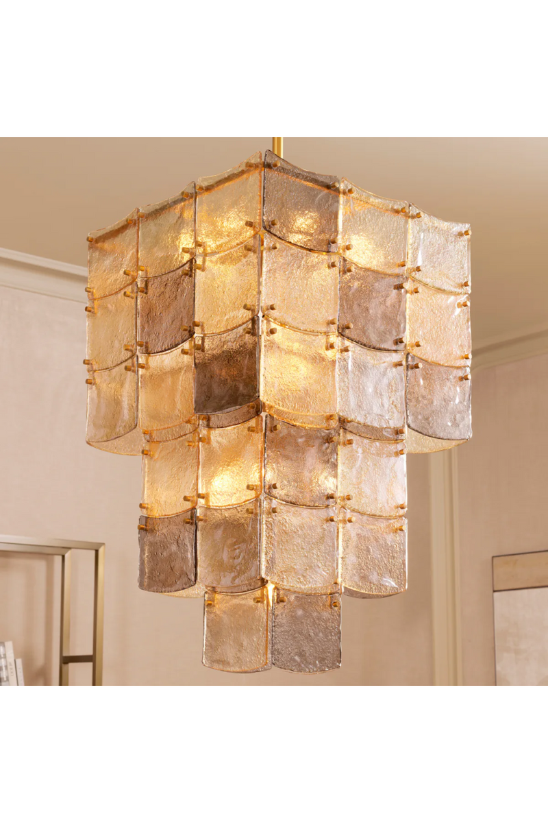 Lustre à étages en verre | Eichholtz Laurent | OROA.fr