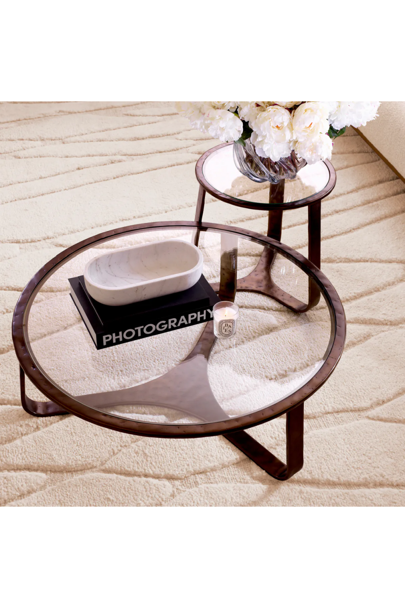 Table d'appoint ronde en aluminium | Eichholtz Cambronne | OROA.fr