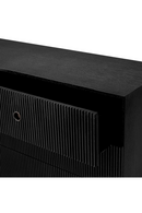 Commode nervurée à 6 tiroirs en bois noir | Eichholtz Dimitrios  | OROA.fr