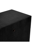 Commode nervurée à 6 tiroirs en bois noir | Eichholtz Dimitrios  | OROA.fr