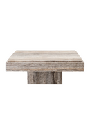 Table basse carree en travertin argente | Eichholtz Sartoria | OROA.fr