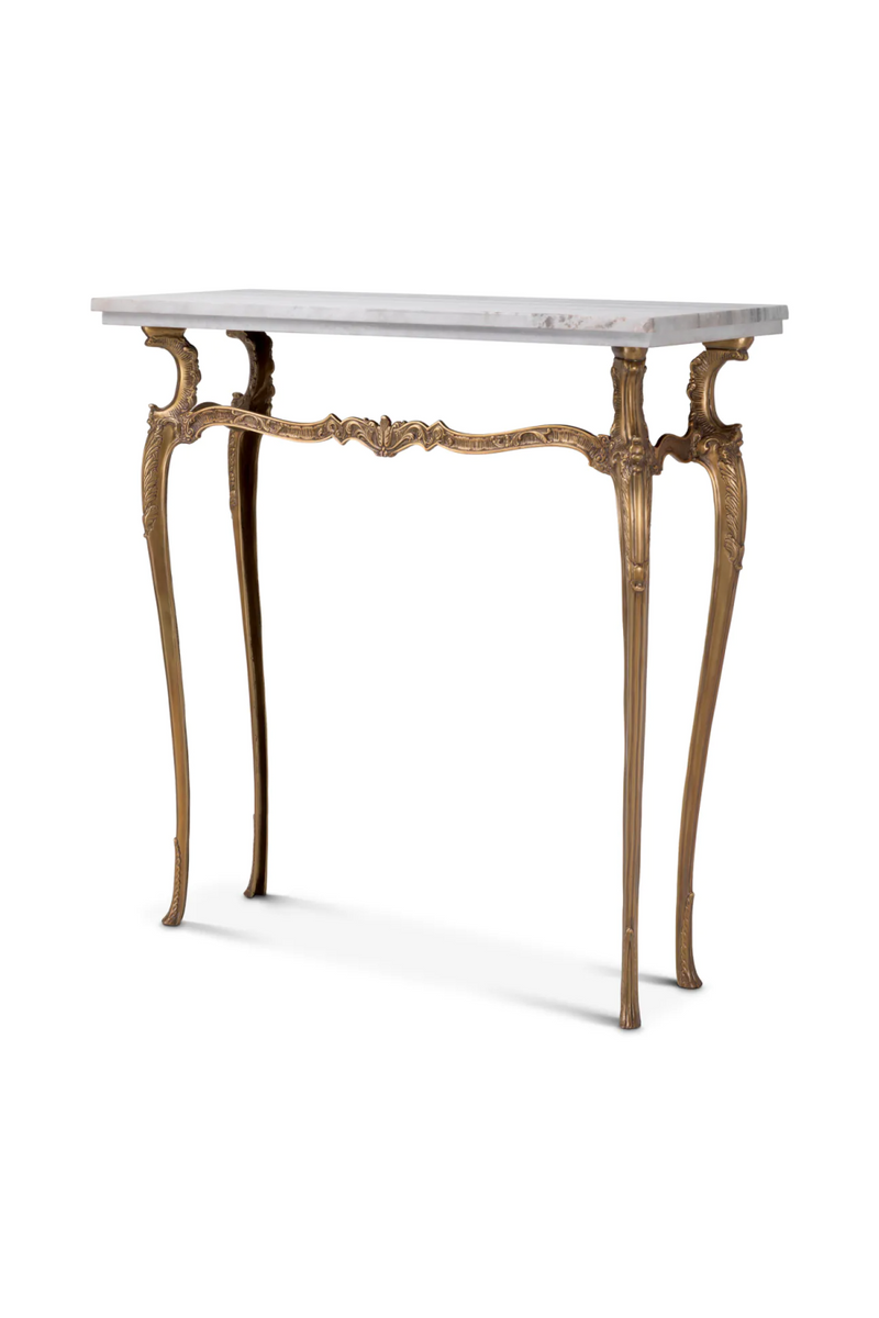Console vintage sculptee en laiton | Eichholtz Fabiola | OROA.fr