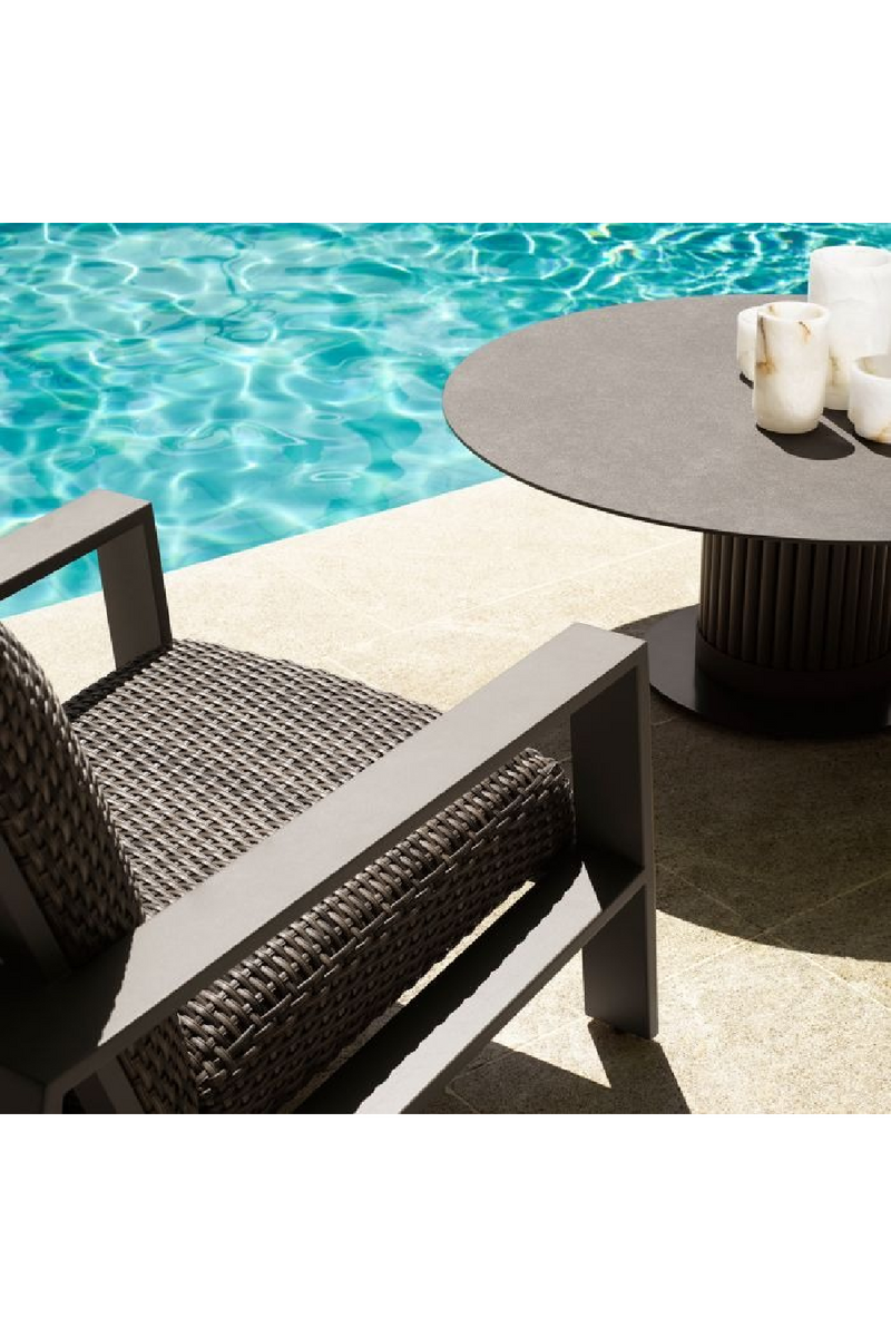 Chaise Longue D’extérieur En Rotin Gris | Eichholtz Belle Vue | OROA.fr