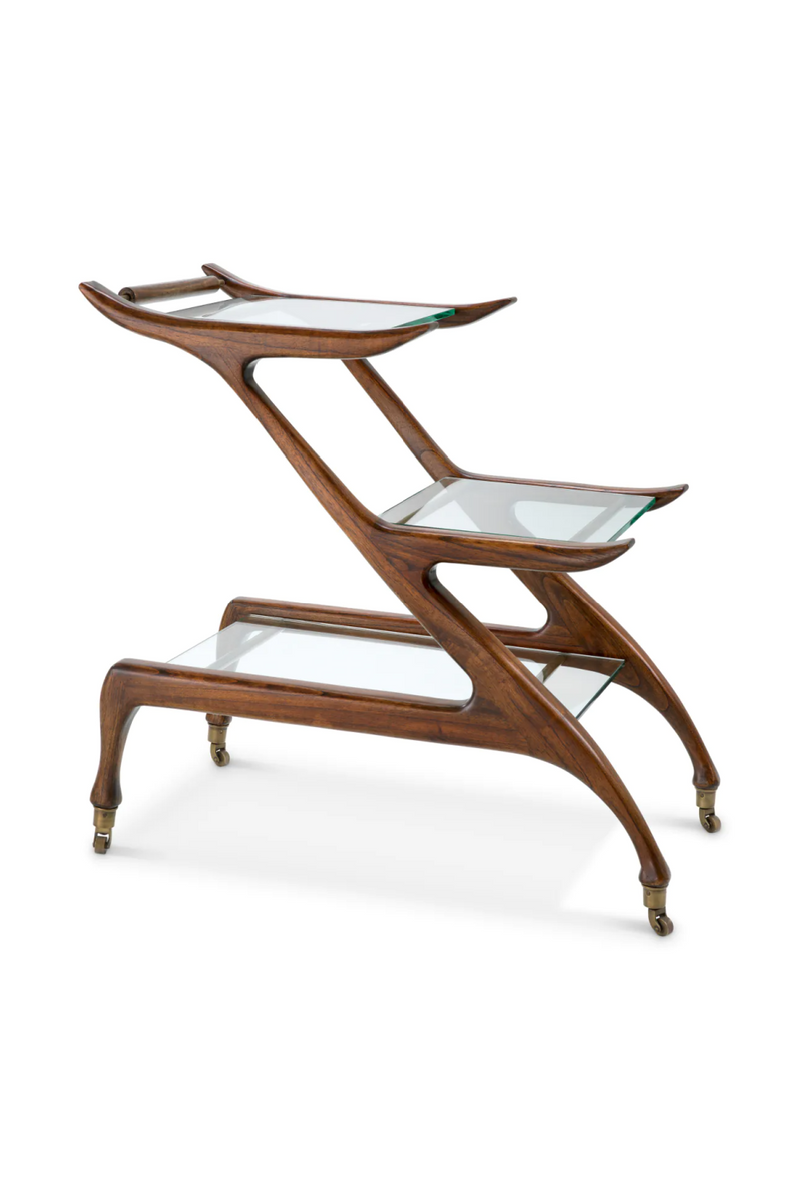Chariot Double en Bois Brun | Eichholtz Manzo | OROA.fr