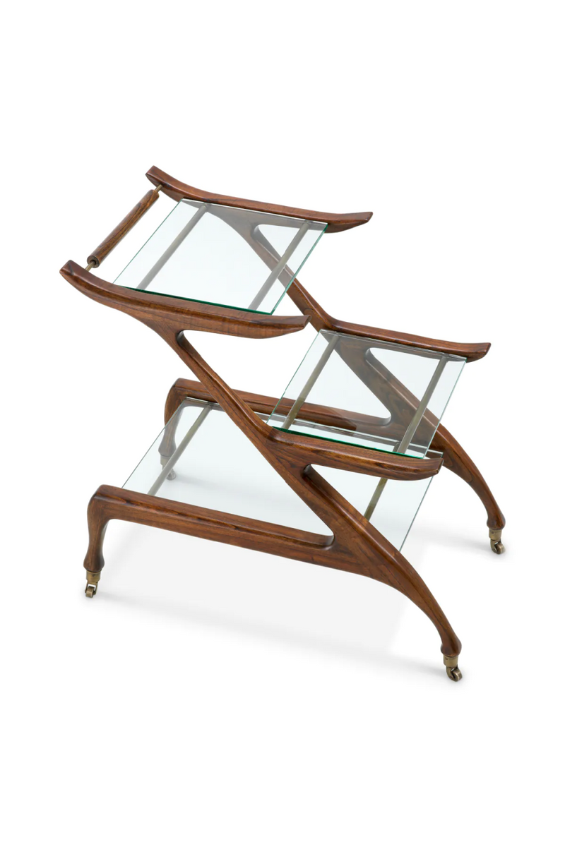 Chariot Double en Bois Brun | Eichholtz Manzo | OROA.fr