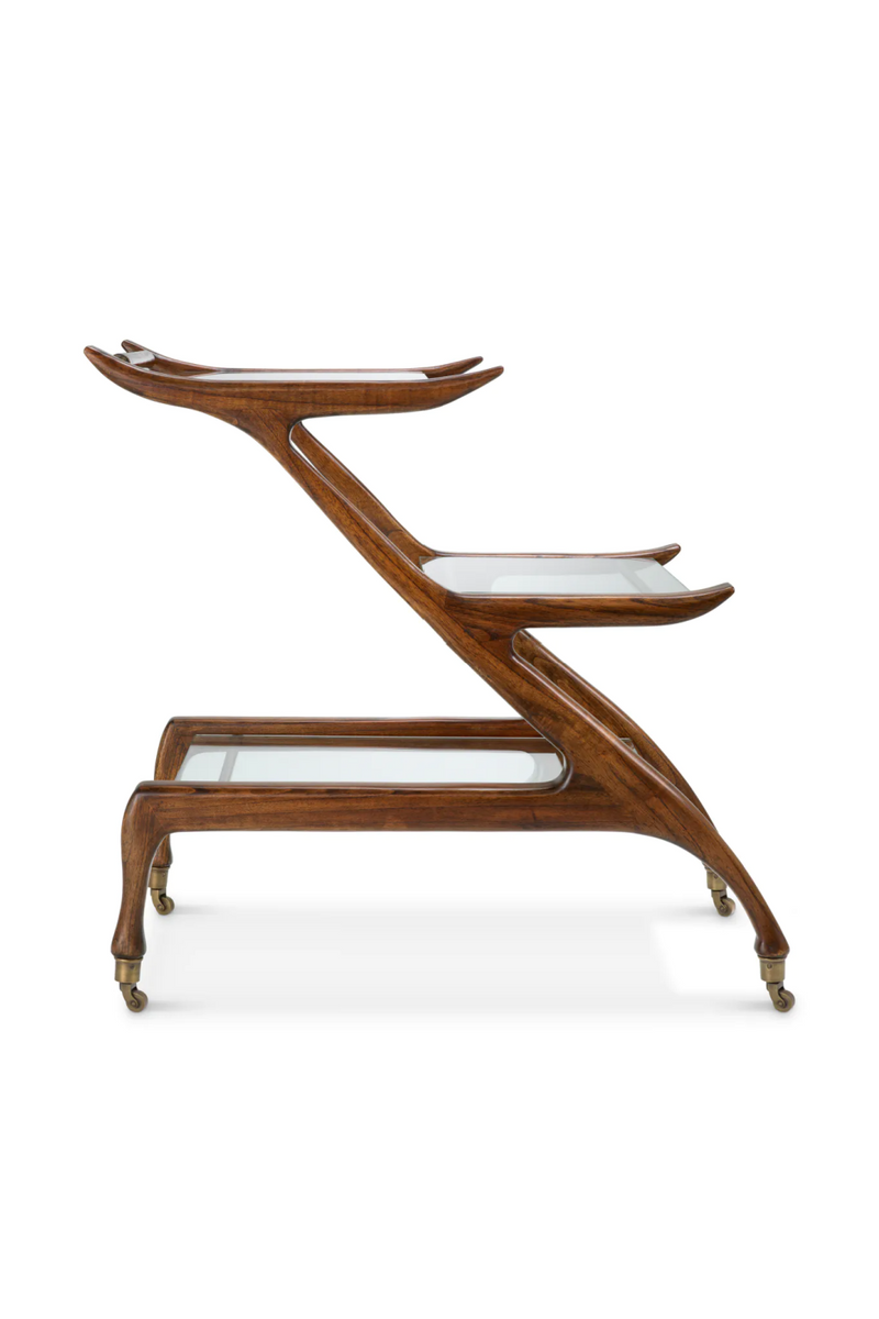 Chariot Double en Bois Brun | Eichholtz Manzo | OROA.fr
