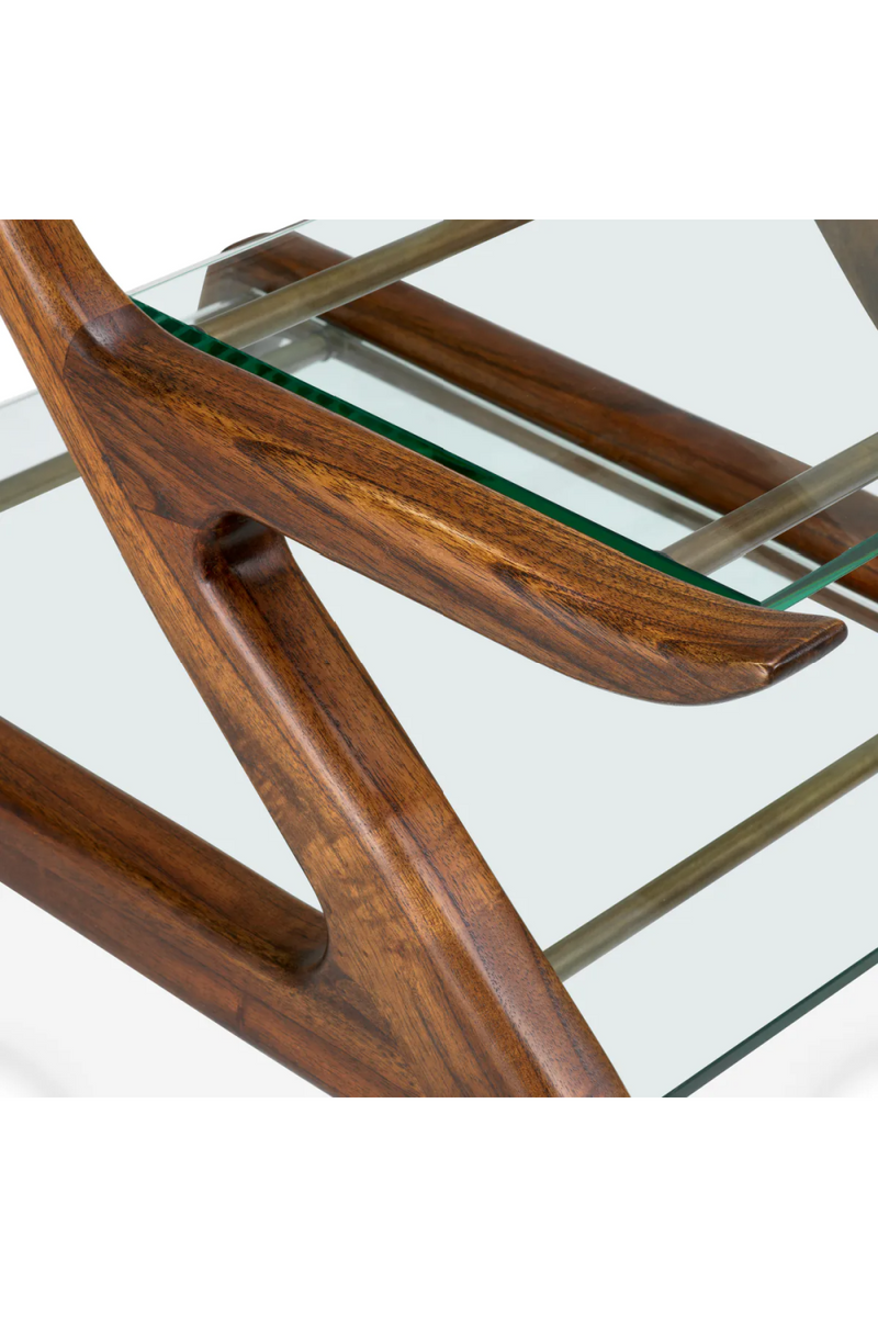 Chariot Double en Bois Brun | Eichholtz Manzo | OROA.fr