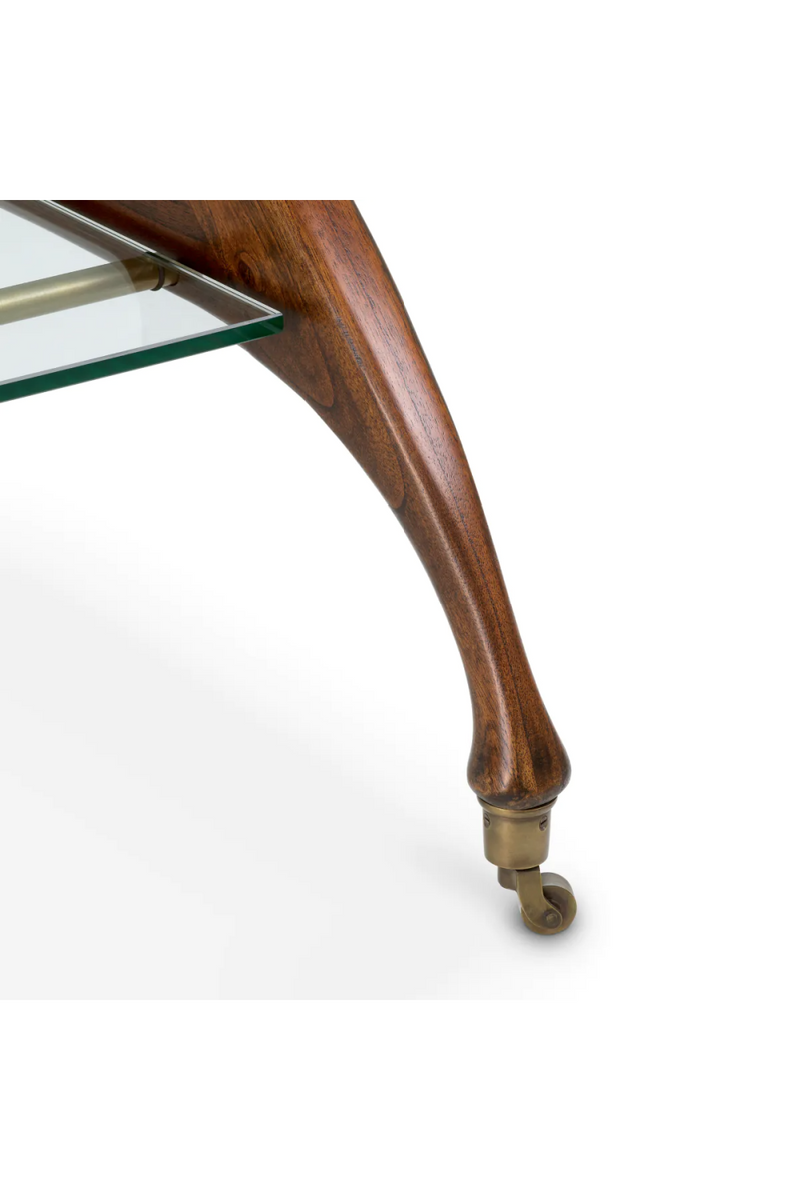 Chariot Double en Bois Brun | Eichholtz Manzo | OROA.fr