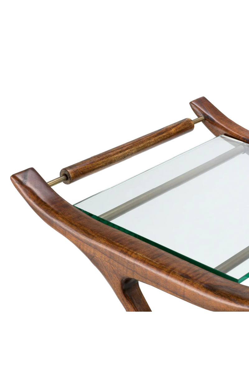 Chariot Double en Bois Brun | Eichholtz Manzo | OROA.fr