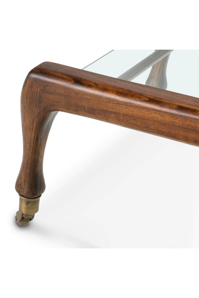 Chariot Double en Bois Brun | Eichholtz Manzo | OROA.fr