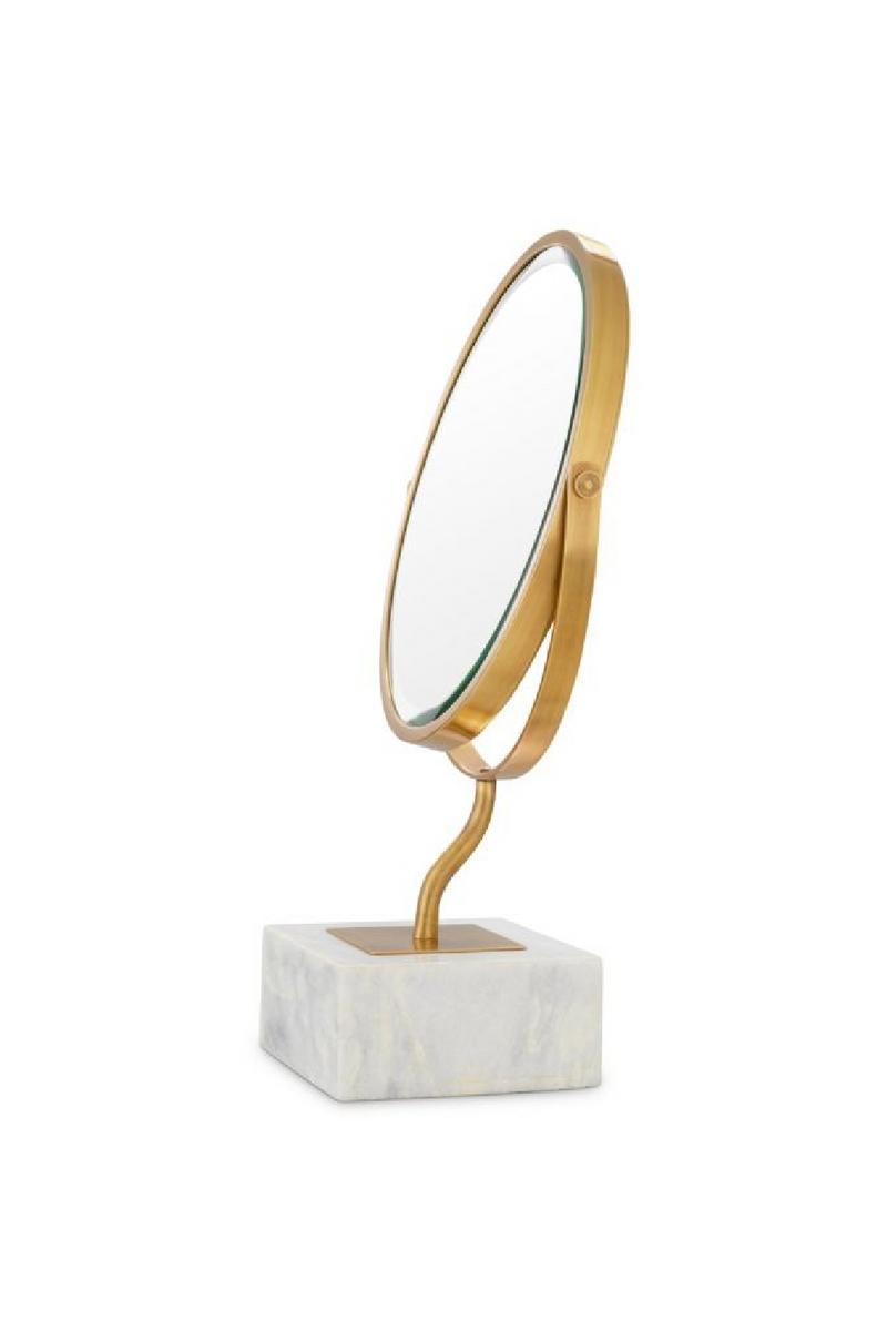 Miroir De Table Rond En Laiton Vintage | Eichholtz Jovanni | OROA.fr