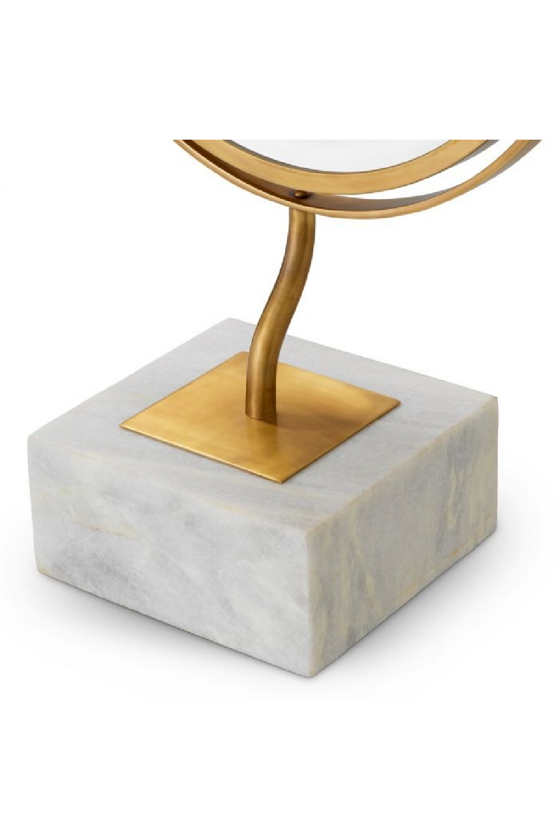 Miroir De Table Rond En Laiton Vintage | Eichholtz Jovanni | OROA.fr