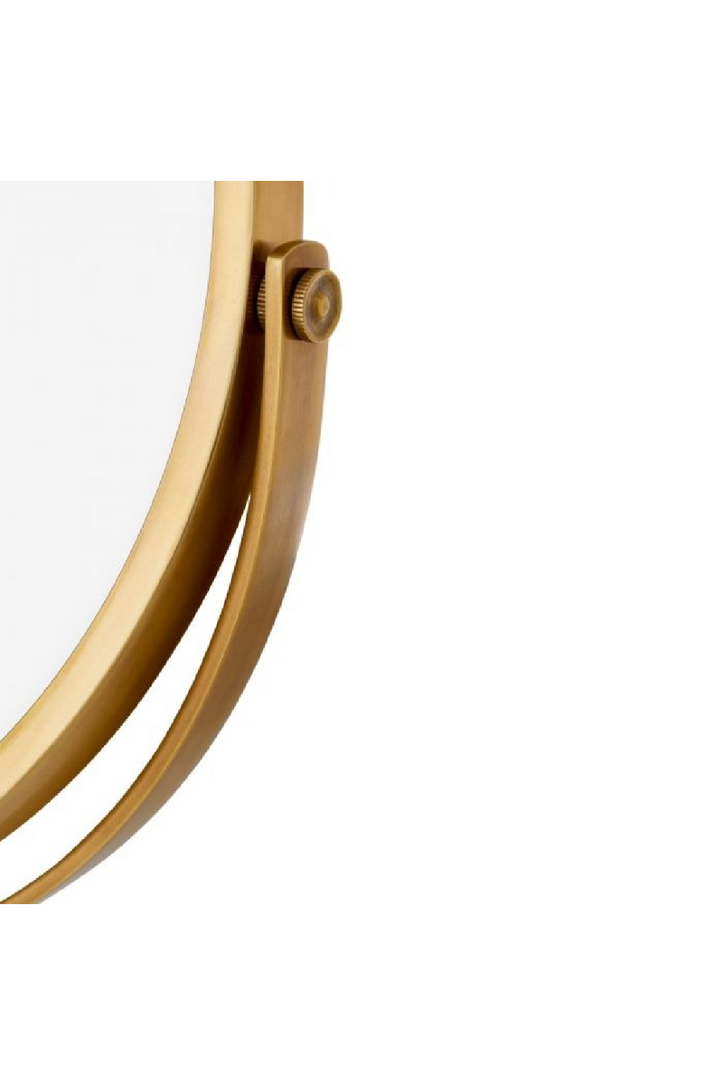 Miroir De Table Rond En Laiton Vintage | Eichholtz Jovanni | OROA.fr