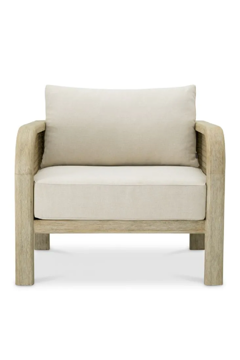 Fauteuil Lounge D’extérieur en Teck Vieilli | Eichholtz Julia | OROA.fr